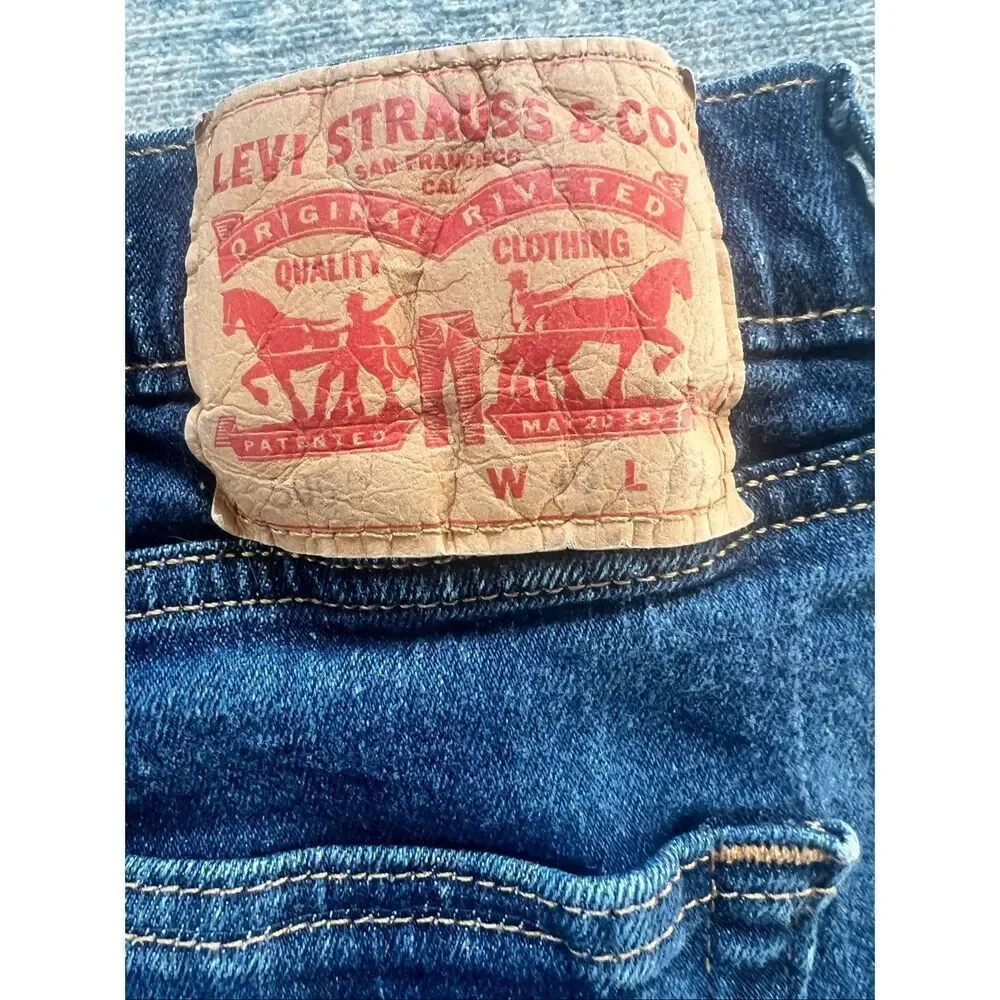 Levi's 505 Regular Fit Straight Leg Denim Jeans Size 40 x 32